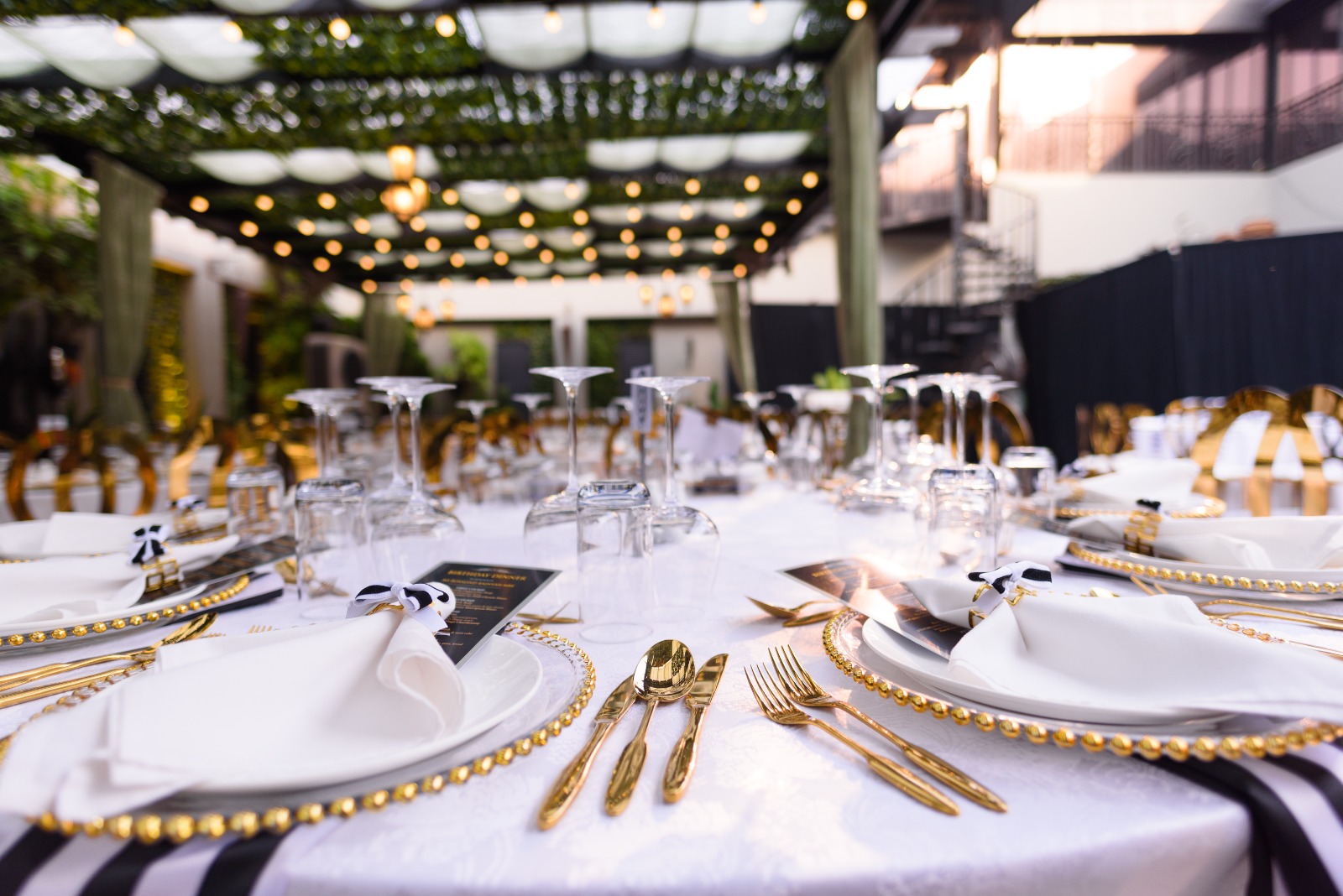 The Courtyard event space in Accra, showcasing a beautifully designed outdoor area ideal for hosting gatherings and celebrations.