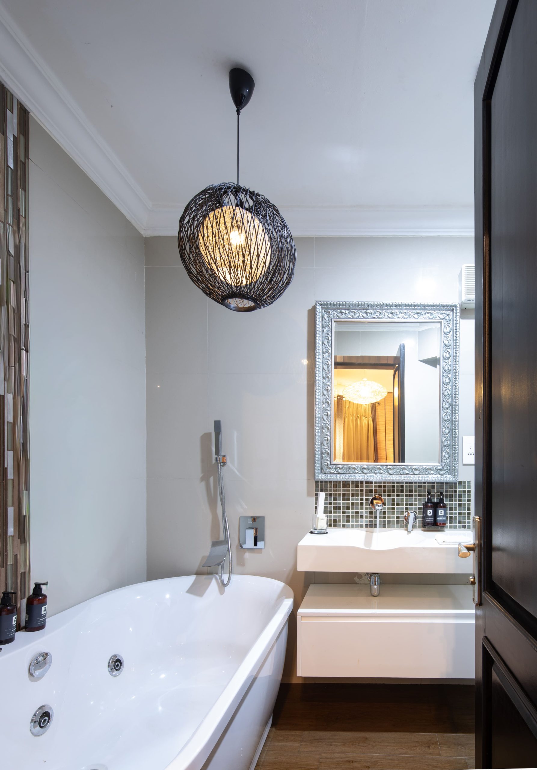 hotel suites Accra bathroom detail boutique suite Villa Monticello